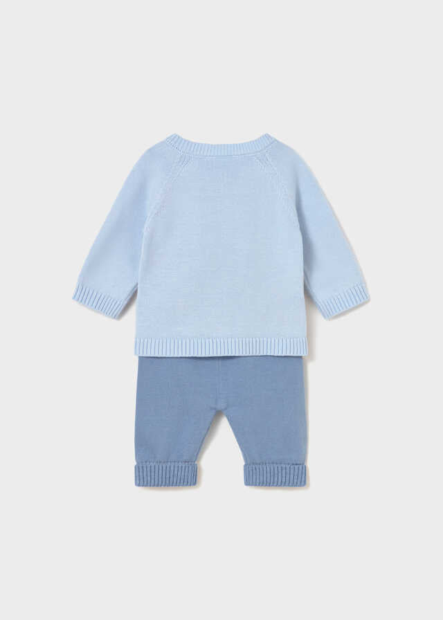 Conj. pantalon largo tricot