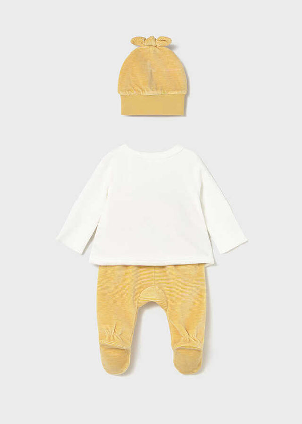 Conj. polaina gorro tundosado