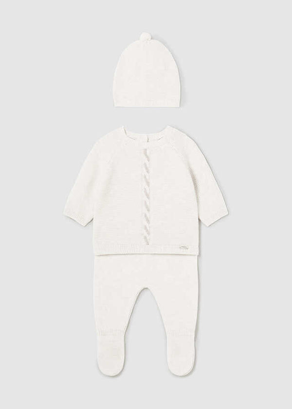 Conj. polaina y gorro tricot