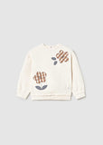 Conj. Pullover bordado y Leggings flared canale