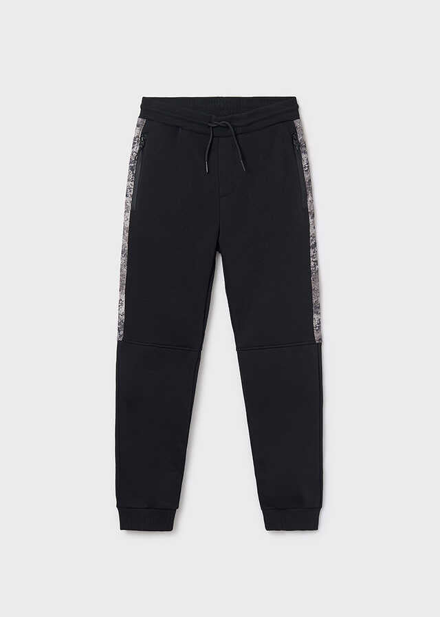 Conj. Pullover estampado y Pantalon contraste plana