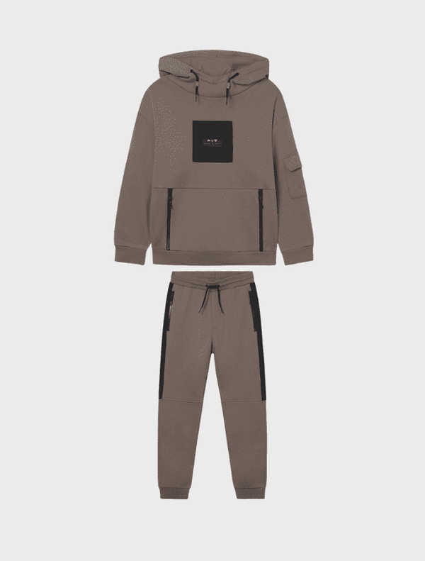 Conj. Pullover y pantalon contraste plana