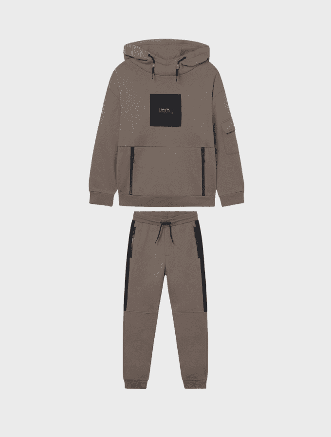 Conj. Pullover y pantalon contraste plana