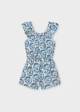 Conj. short volante estampado