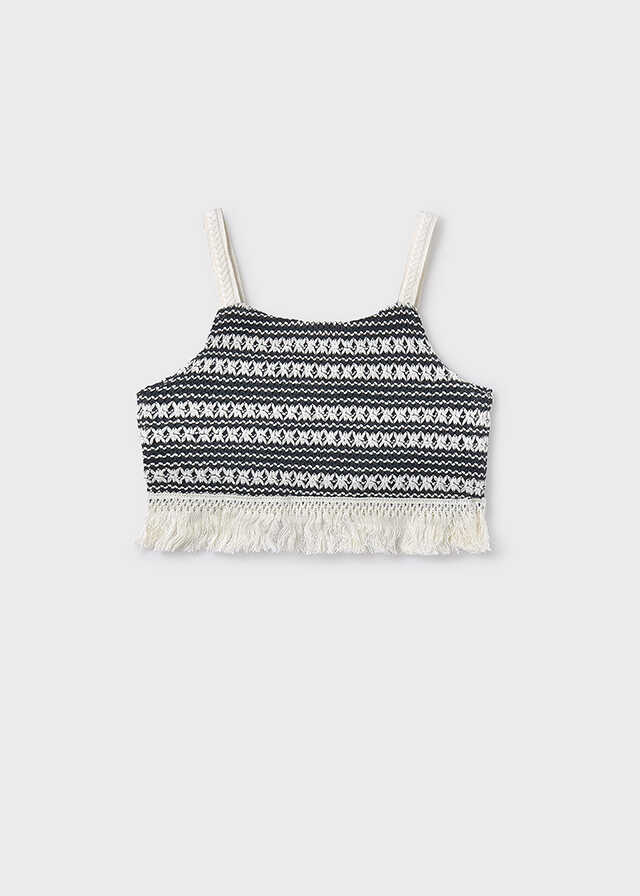Conj. Top crochet y Pantalon largo punto calado