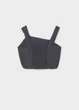 Conj. Top lazo asimetrico y Falda pantalon arandela