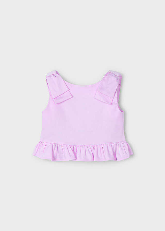 Conj. Top peplum y Falda pantalon estampado