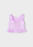 Conj. Top peplum y Falda pantalon estampado