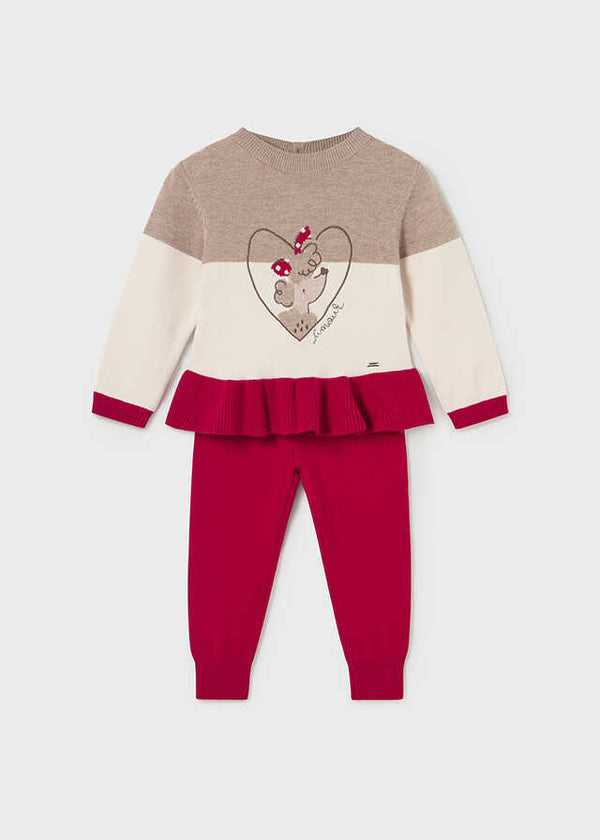 Conj. tricot pantalon largo