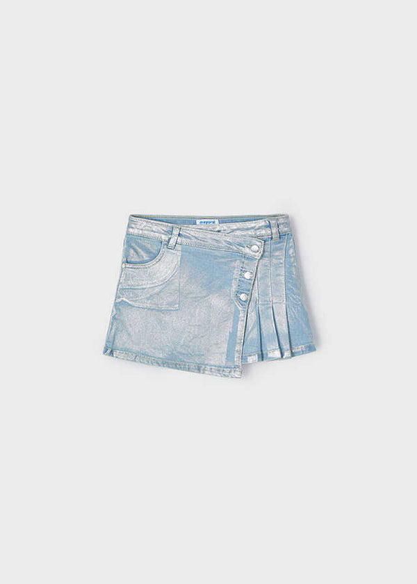 Falda denim plata