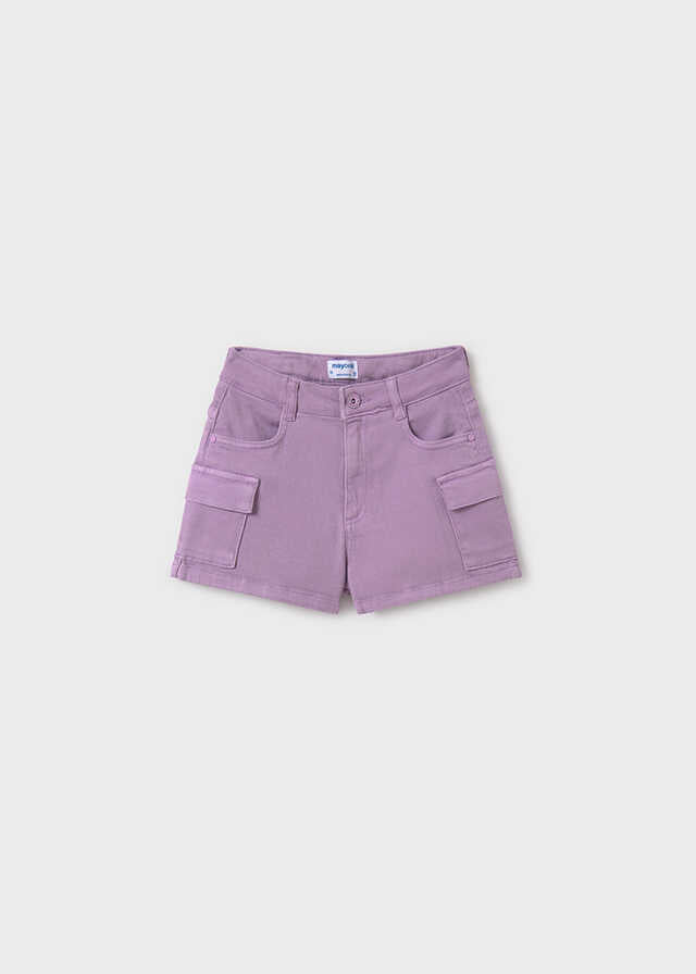 Pantalon corto sarga cargo