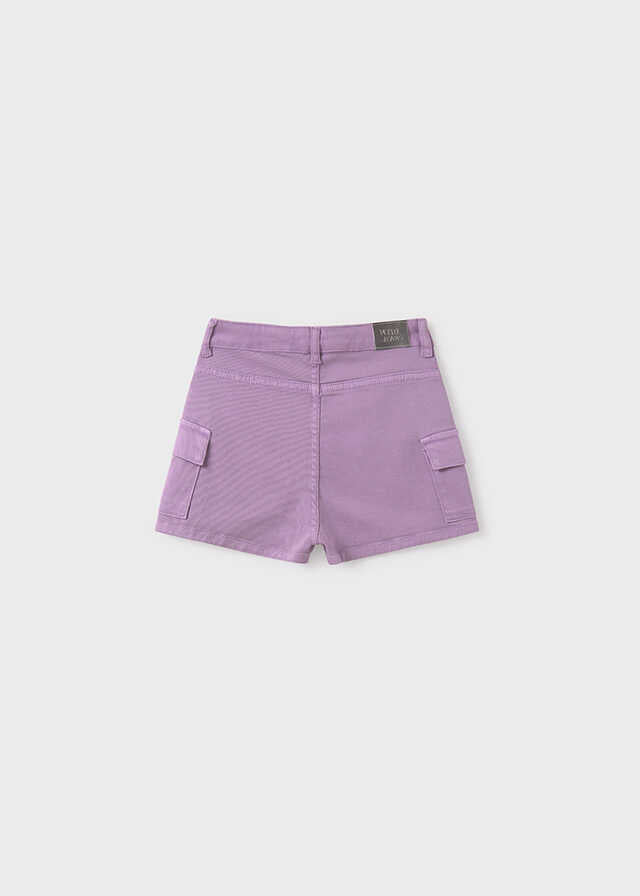 Pantalon corto sarga cargo