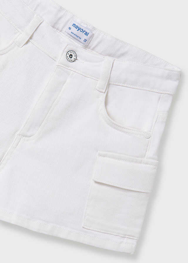 Pantalon corto sarga cargo