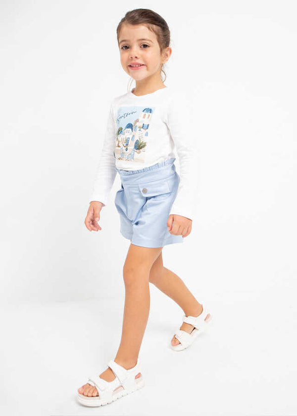 Pantalon corto saten
