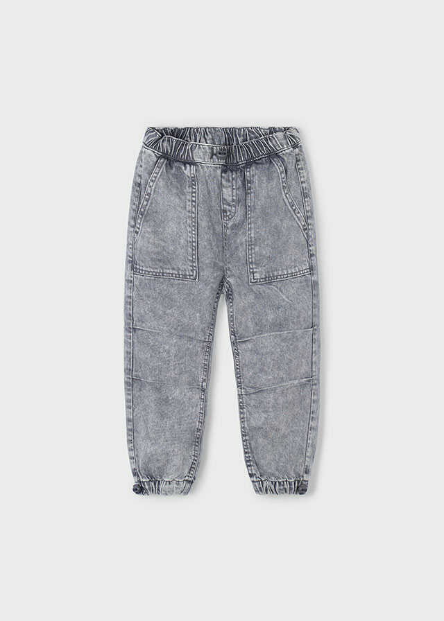 Pantalon denim parachute