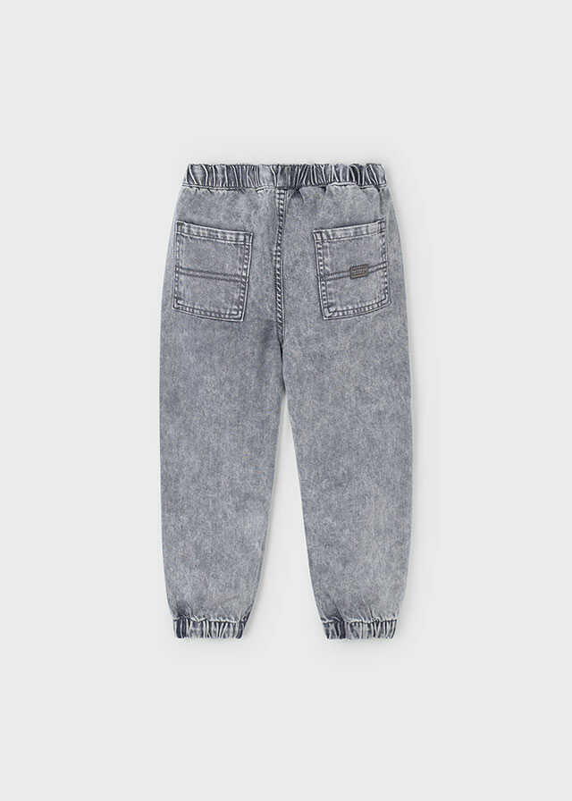 Pantalon denim parachute