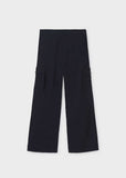 Pantalon largo fluido cargo
