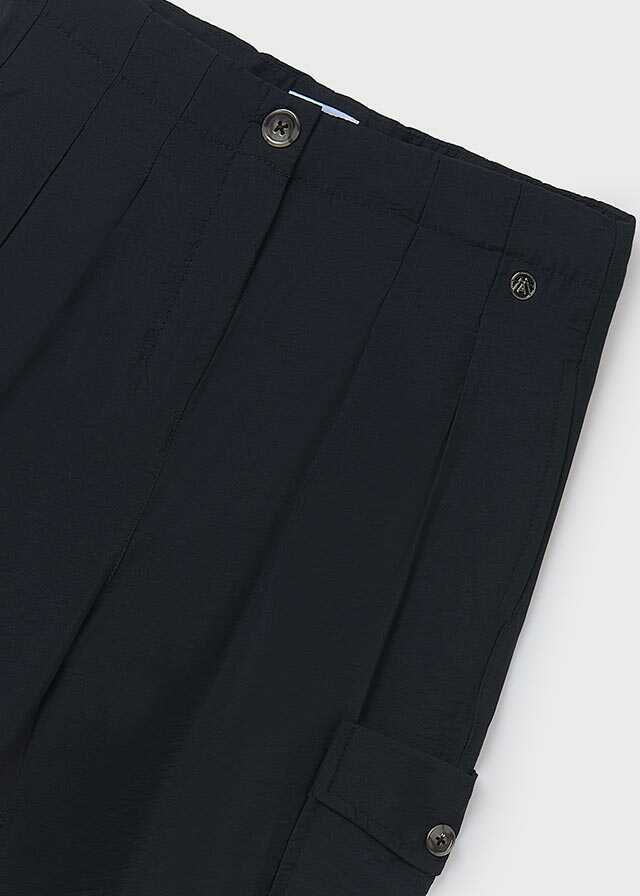 Pantalon largo fluido cargo