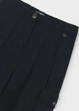 Pantalon largo fluido cargo