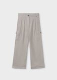 Pantalon largo fluido cargo