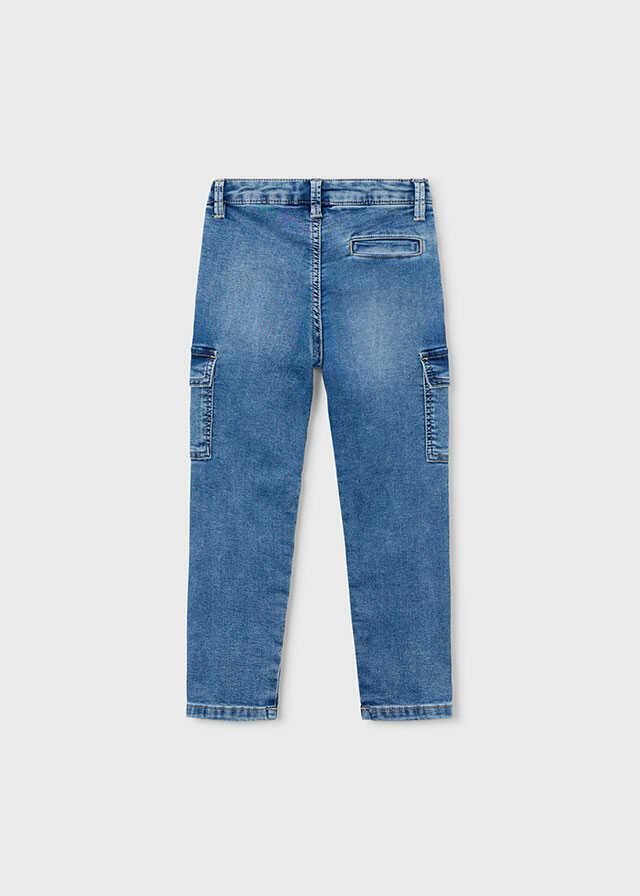 Pantalon soft denim cargo
