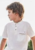 Polo m/c contraste c/mao