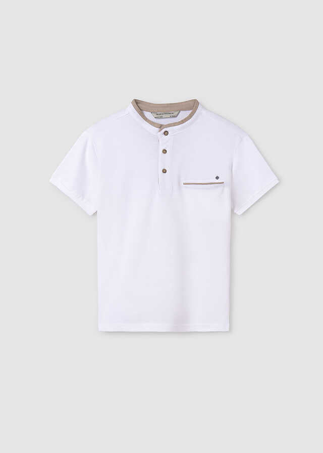 Polo m/c contraste c/mao