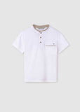 Polo m/c contraste c/mao