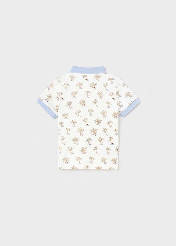 Polo m/c estampado grande