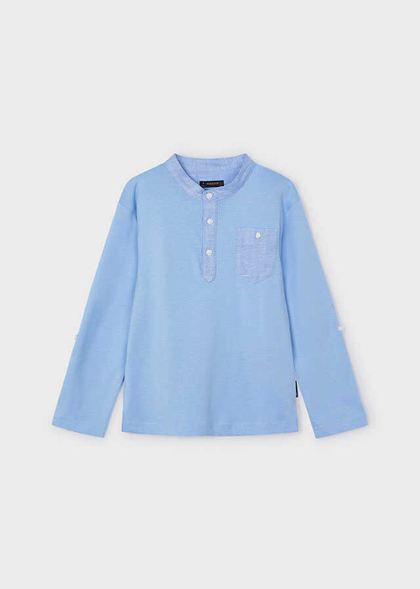 Polo m/l cuello mao