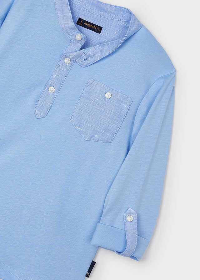 Polo m/l cuello mao