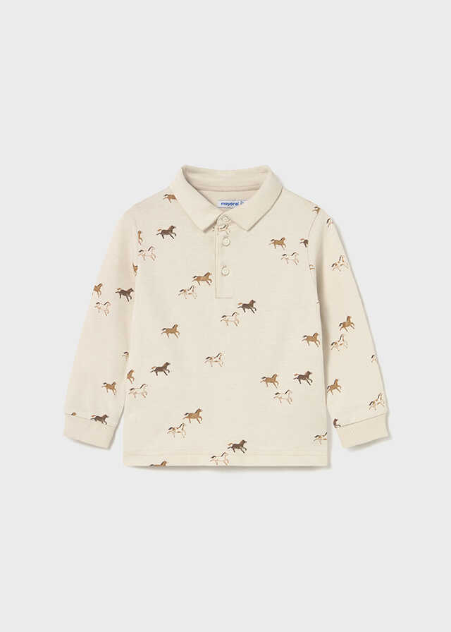 Polo m/l estampado