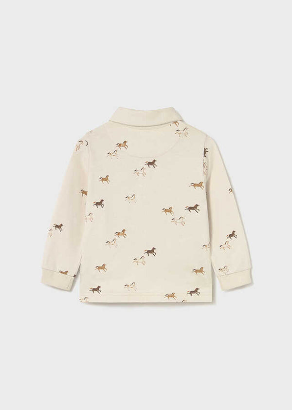 Polo m/l estampado