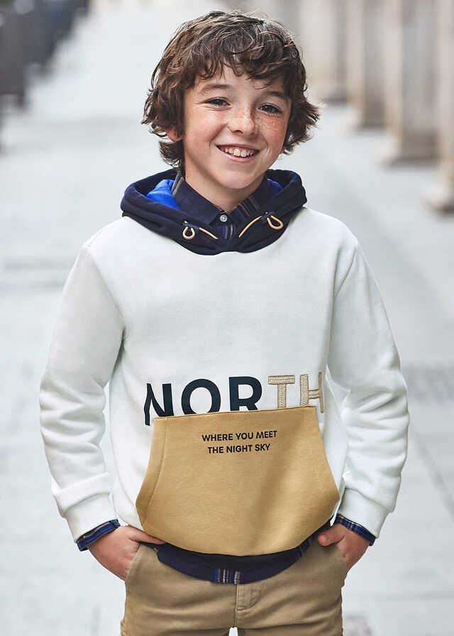 Pullover contrastes