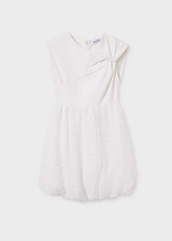 Vestido combinado globo