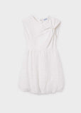 Vestido combinado globo