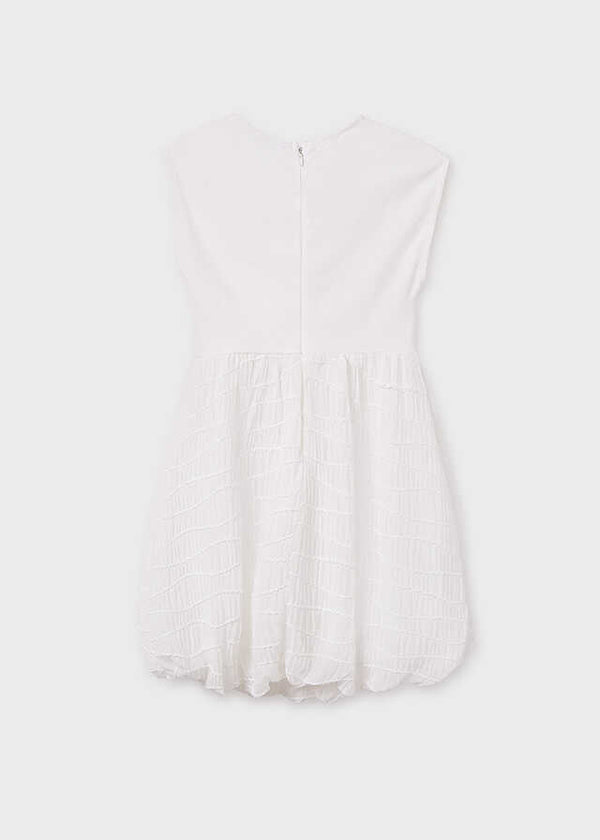 Vestido combinado globo