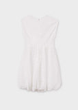 Vestido combinado globo