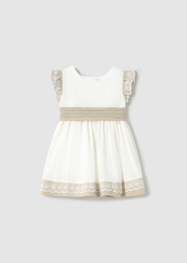 Vestido combinado lino