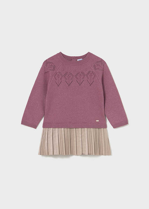 Vestido combinado tricot