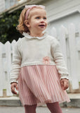 Vestido combinado tricot