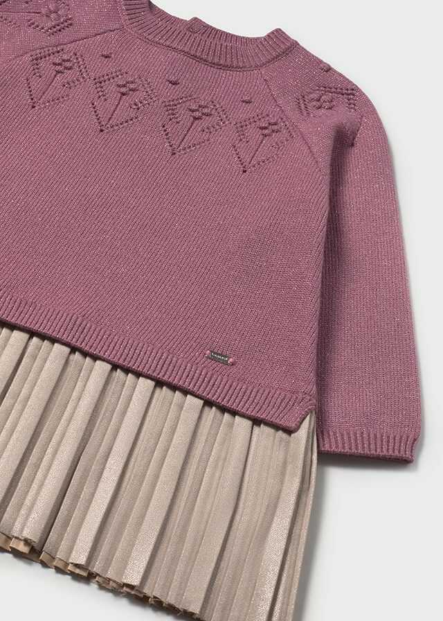 Vestido combinado tricot