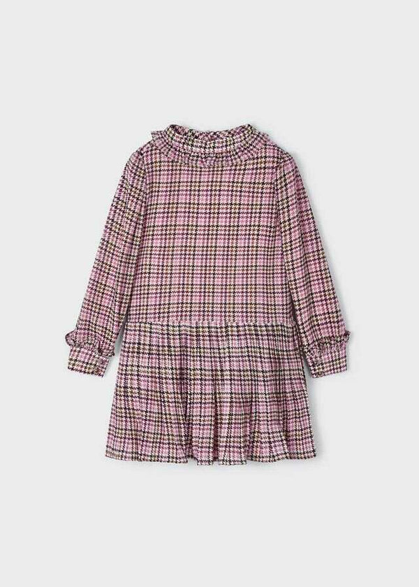 Vestido cuadros gasa