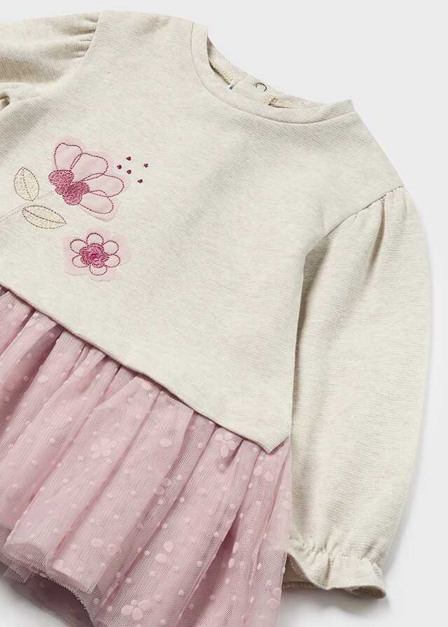 Vestido felpa combinado
