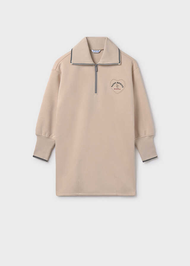 Vestido felpa cremallera