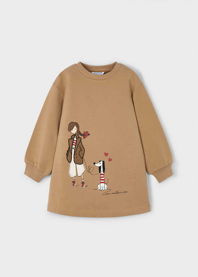 Vestido felpa evase