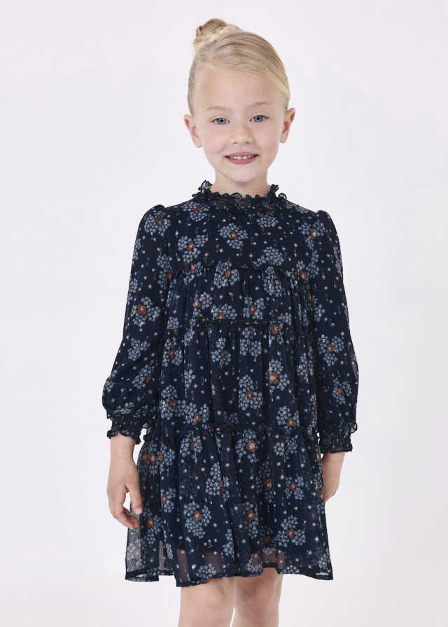 Vestido gasa estampada