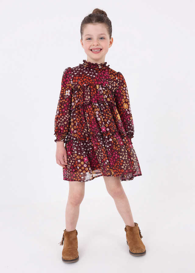 Vestido gasa estampada