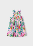 Vestido plisado estampado