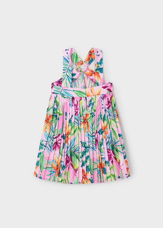 Vestido plisado estampado